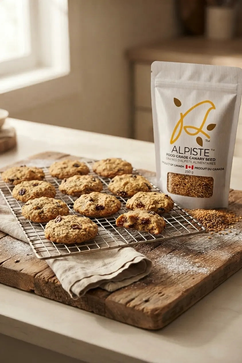 Annanda Alpiste cookies on cooling rack